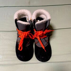 Gymboree Black and Orange Kids Snow Boots